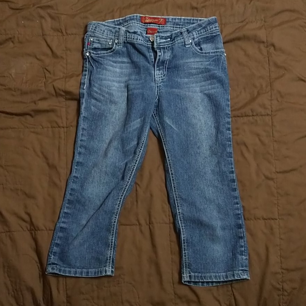 Capri Jeans with fleur de lis design on rear